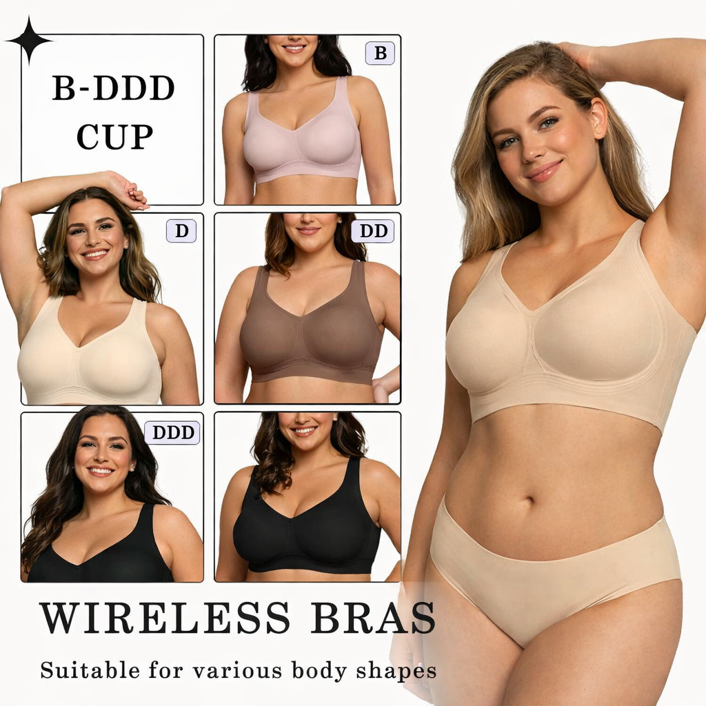 Avela Jelly Wireless Bra – Full Coverage, No Underwire, Cooling Comfort Fabric